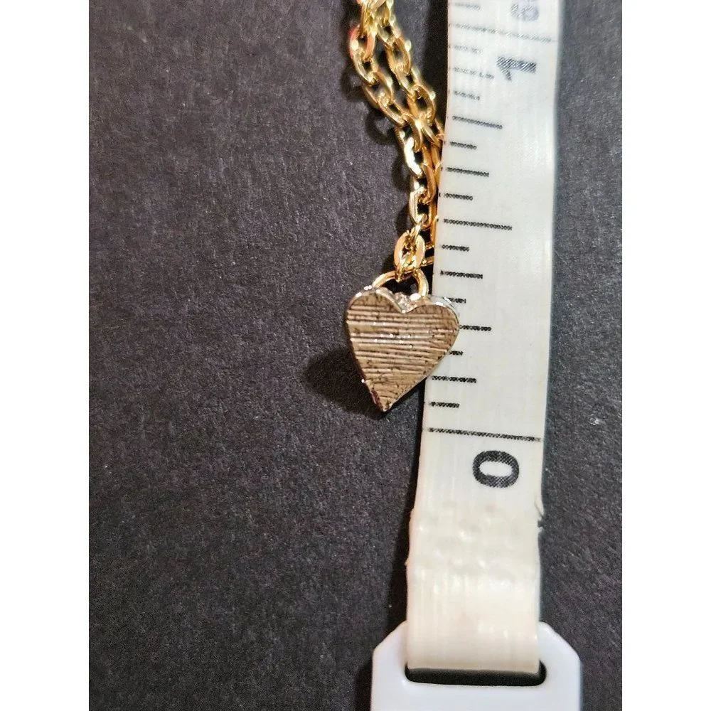 Gold tone heart bracelet 6-8